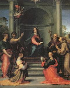 The Annunciation with Saints Margaret Mary Magdalen Paul John the Baptist Jerome and Francis (mk05), Fra Bartolommeo